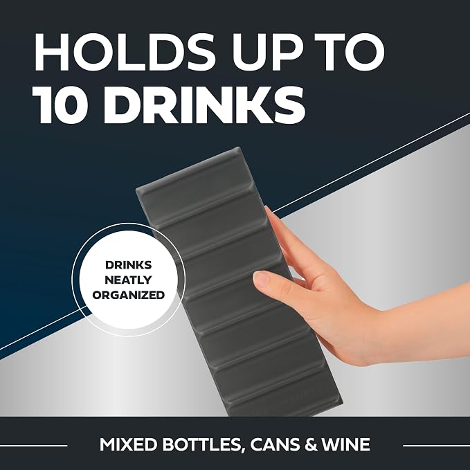 Cooks Innovations Drink Organizer for Fridge, 1 Pack Soda Can Refrigerator Organizers and Storage, Beer-Wine-Water Bottle Holder, Fridge Monkey - Durable Non-Slip & Roll - Image 2