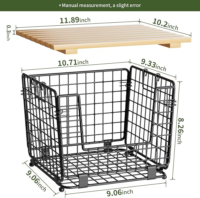 2 Pack Stackable Potato Onion Bins, Pantry Organizers and Storage | Wire Basket with Breathable Design for Garlic Fruits Vegetables Storage, Kitchen Counter Organizer - Image 6