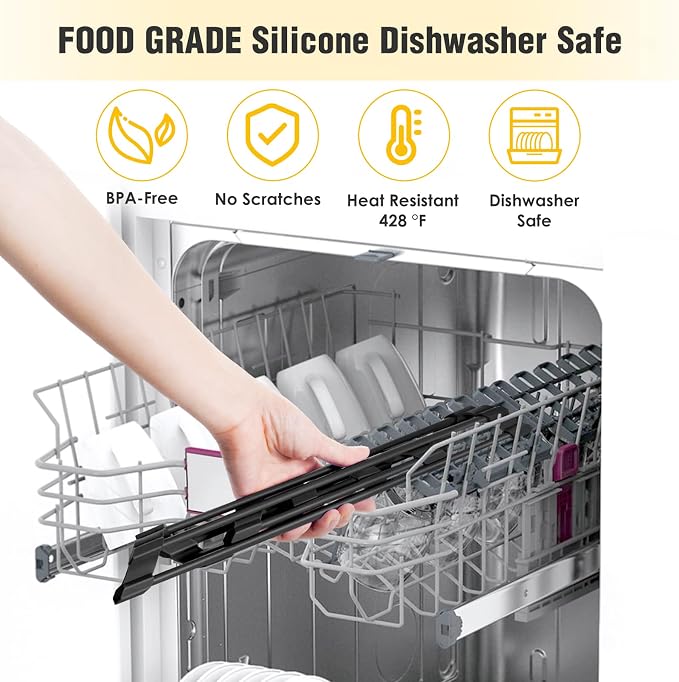 Tomorotec Triangle Roll Up Dish Drying Rack with Silicone Coating, Black | 304 Stainless Steel with BPA-Free Silicone, Triangle Design Maximizes Sink Corner Space, Fits Compact Kitchens And RVs - Image 6