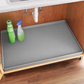 FLATO Waterproof Under Sink Mat, 40" x 22", Light Gray | Shelf Liner for Kitchen and Bathroom, Cabinet Protector, Organizers and Storage, Flexible Silicone Drip Tray by Unknown