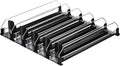 uxcell 5pcs Drink Organizer for Refrigerator, Self-Pushing Soda Can Organizer Width Adjustable Drink Dispenser Beverage Pusher for Fridge Pantry Vending Machine, Black by uxcell