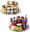 LAMU 2 Pack Lazy Susan Organizer 9 inch Lazy Susan Turntable for Cabinet, Rotating Spice Organization for Cabinet, Kitchen, Table Top, Countertop, Pantry Fridge Organizers and Storage, Gray by YourHome-OrganizationHelper