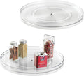 iDesign 14.5-Inch Lazy Susan Organizer, 2-Pack, Clear | Large Turntable, For Cabinet or Pantry by iDesign
