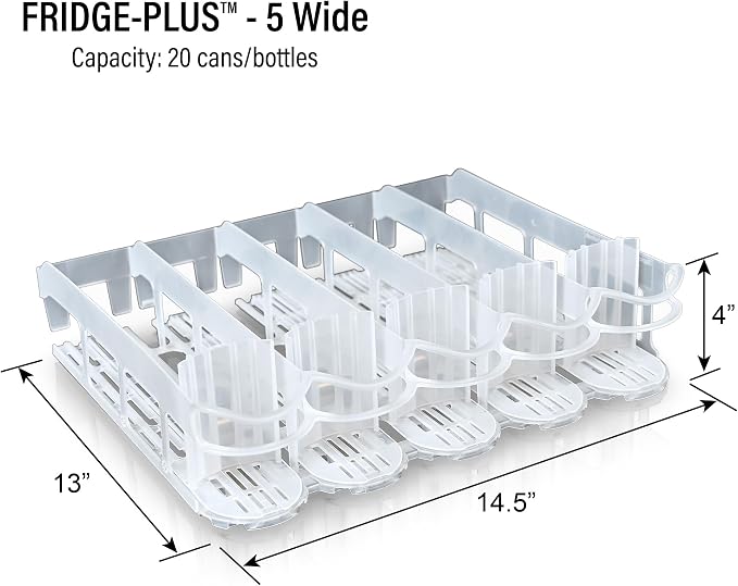 Fridge-Plus Drink Organizer for Refrigerator Storage - Soda Can Dispenser and Soda Can Organizer Rack for Bar Fridge (Pack of 1) - Image 2
