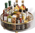 11-Inch Clear Lazy Susan, Non-Skid Rotating Storage Tray, Ideal for Kitchen Cabinets, Pantry, Refrigerator, Bathroom Countertop, Vanity Makeup Organizer, Spice Rack (Gray, 11Inch) by Unknown