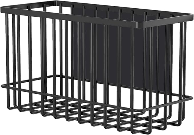 Magnetic Shelf Fridge Basket Bin for Whiteboard Washer Dryer Locker Cabinet | No Drilling Or Tools Needed, Reusable Magnet Organizer Classroom Office Home Kitchen Laundry Storage Rack Container Holder by Buyyyit
