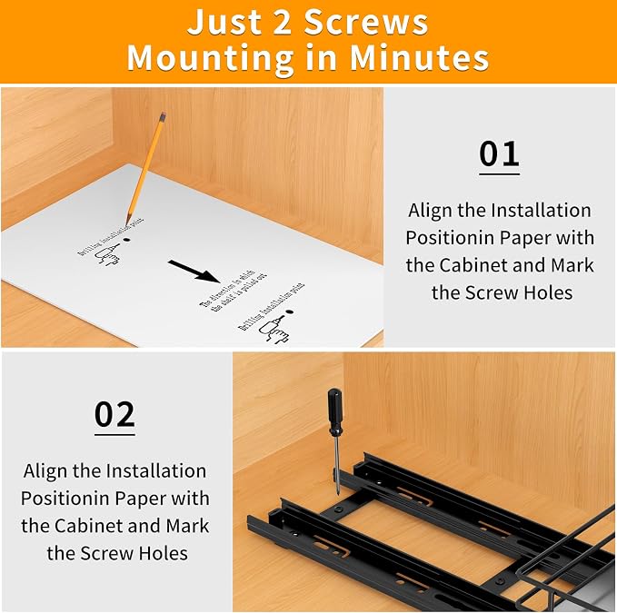 BOIVSHI Pull Out Spice Rack Organizer for Cabinet, Heavy Duty Slide Out Spice Rack Organizer for Kitchen Cabinets and Pantry, Fits Spices, Sauces, Canned Food (4.5''Wx10.5''Dx2.5''H) | 1 Tier Cabinet Spice Organizer, Space-saving for Cabinets, Small Sp... - Image 6