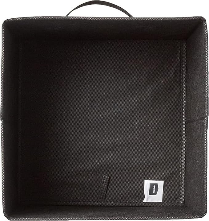 Amazon Basics Collapsible Fabric Storage Bins Organizer with Handles, Sturdy, Foldable, 10.5" x 10.5" x 11", Black, 6 Count (Pack of 5) - Image 3