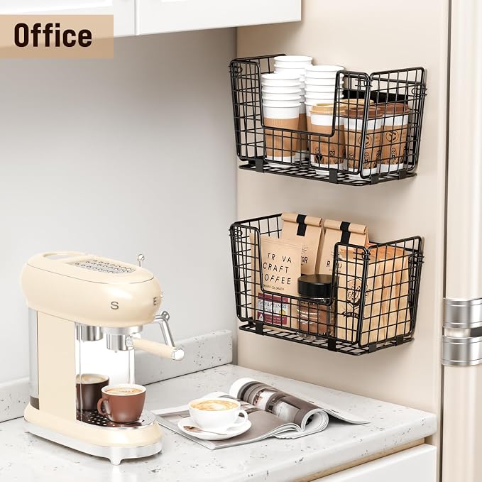 Magnetic Shelf for Fridge - 3 Pack Fruit & Vegetable Storage Organizer | Magnetic Basket for Side of Fridge Storage, Onion Potato Storage Bin, Magnetic Spice Rack for Refrigerator, Kitchen Pantry - Image 7