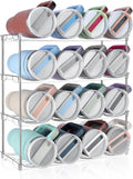 Stackable Water Bottle Organizer Large Compartment Water Bottle Holder | Tumbler Organizer for Stanley 40 oz Cup, Kitchen Cabinet Storage Organizer for Stanley Cup Accessories, 4 Tier Hold 16 Bottle by SPOSPO