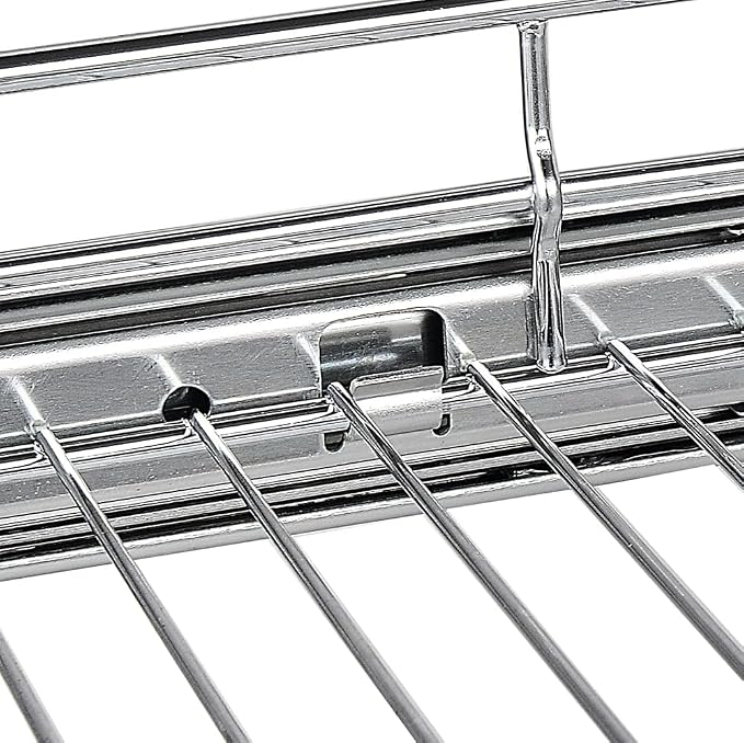 OCG Pull Out Cabinet Organizer 2 Pack (15" W x 21" D), Pull out Shelves 1 Tier, Cabinet Slide Out Shelves for Base Cabinet Organization in Kitchen Bathroom Pantry, Bottom Mount, Chrome Finish - Image 5