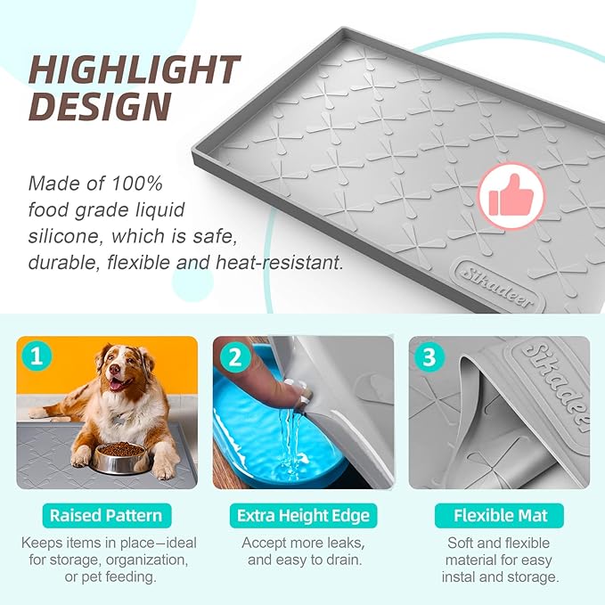 Waterproof Under Sink Mat Silicone 28"x19", Kitchen Cabinet Liner | BPA-Free Silicone Mat with Raised Lip Protects Cabinets from Leaks, Versatile Home Organizer for Bathroom, Pets, Boots, Floor - Image 4