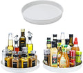 Amolliar Lazy Susan Turntable Organizer, Spice Rack Tray, White 10" 3 Pack | Metal Lazy Susan Orgainzer for Cabinet, Kitchen, Shelf, Fridge Organizer, Pantry Organizer and Storage, Under Sink Organizer by Amolliar