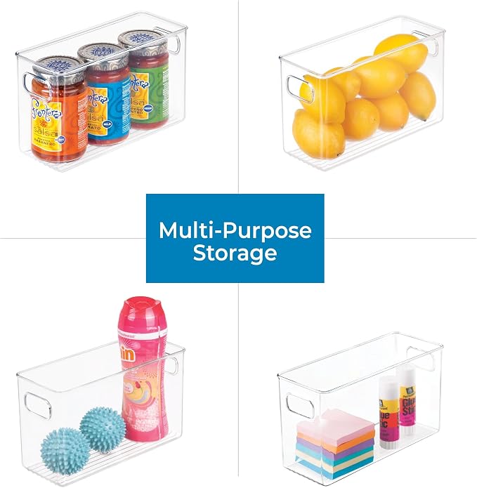 iDesign Slim Clear Plastic Storage Bin, Tall Narrow | Organizer, For Kitchen, Fridge, Freezer, or Pantry - Image 4