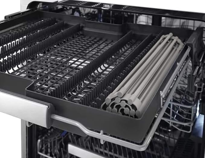 20.5 x 15.5 Inch Roll-Up Dish Drying Rack, Fits Across Sink Openings up to 19.5 Inches, Heavy-Duty Premium Silicone, Strong Support, Non-Slip, Heat-Resistant, Warm Gray - Image 7