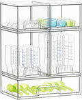 SpaceAid Bottle Storage Organizer Baby - Acrylic Bottles Station Organizer Container, Stackable Clear Drawers for Countertop, Vanity, Bathroom, Cabinet, Pantry Organization, 5 Pack, 2S2M1L, 15.4"H by SpaceAid