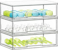 SpaceAid Bottle Storage Organizer Baby - Acrylic Bottles Station Organizer Container, Stackable Clear Drawers for Countertop, Vanity, Bathroom, Cabinet, Pantry Organization, 3 Pack, 3L, 10.3"H by SpaceAid