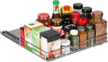 Pull-Out Cabinet Spice Rack Organizer, 16 ⅜"W x 10 ⅜"D x 2 ¾"H | Slim Slide-Out Storage for Spices, Bottles & Jars, Premium Heavy-Duty Steel, Easy Install for Narrow Kitchen Cabinets, Chrome by HOLDN%E2%80%99STORAGE