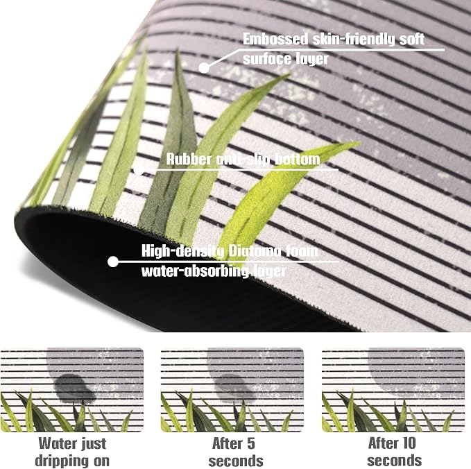 Sink Faucet Absorbing Mat, 2 Pack Drying Mat Around Faucet Sink Splash Guard Behind Faucet Sinkmat For Kitchen Bathroom Island Rv 15 * 5.5 Inch (38 * 14 cm) - Image 5