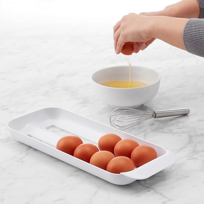 YouCopia FridgeView Rolling Egg Holder, BPA-Free Stackable Eggs Organizer with Removable Tray for Refrigerator Storage - Image 7