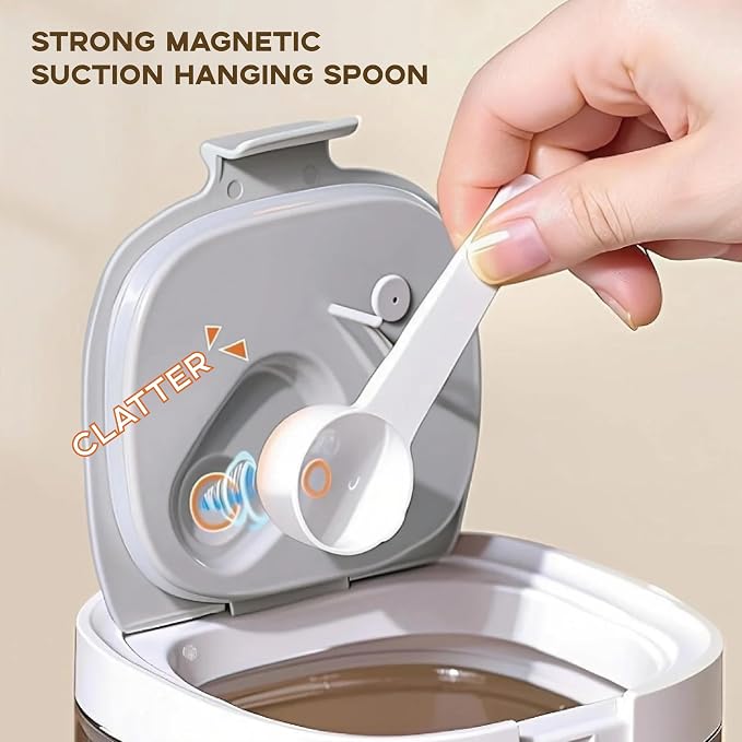 8oz Coffee Canister, Airtight Storage Container, 800ml | Food Storage Container with Magnetic Scoop, Kitchen Jar for Grounds, Beans, Tea, Sugar, Flour, Cereal - Image 4