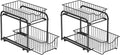 SONGMICS 4-Tier Pull Out Cabinet Organizers, Under Sink Organizer, Bathroom Organizer and Storage, Sliding Basket Drawers, Stackable for Kitchen, Bathroom, Ink Black UKCS017B02 by Unknown