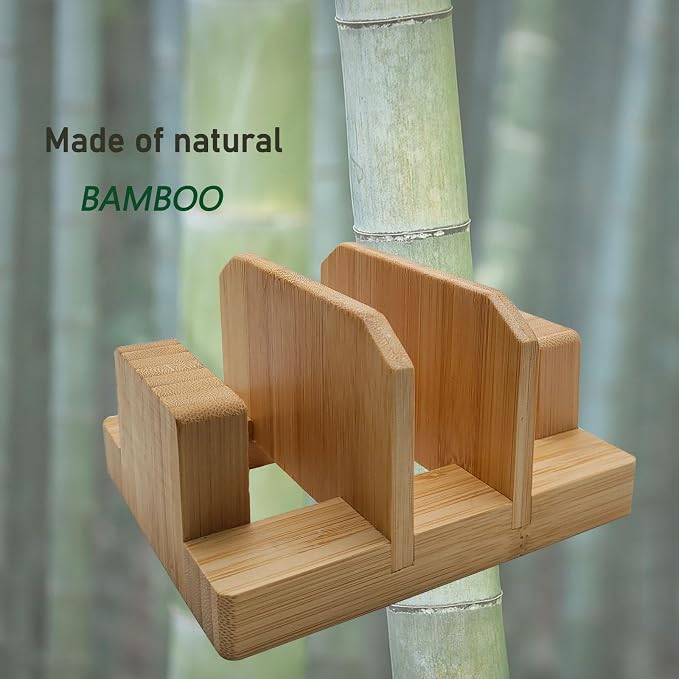 Bamboo Cutting Chopping Board Holder Stand Pot Lid Organizer | Small Cutting Board Rack for Countertop, Tabletop Knife Holder for Kitchen - Image 2