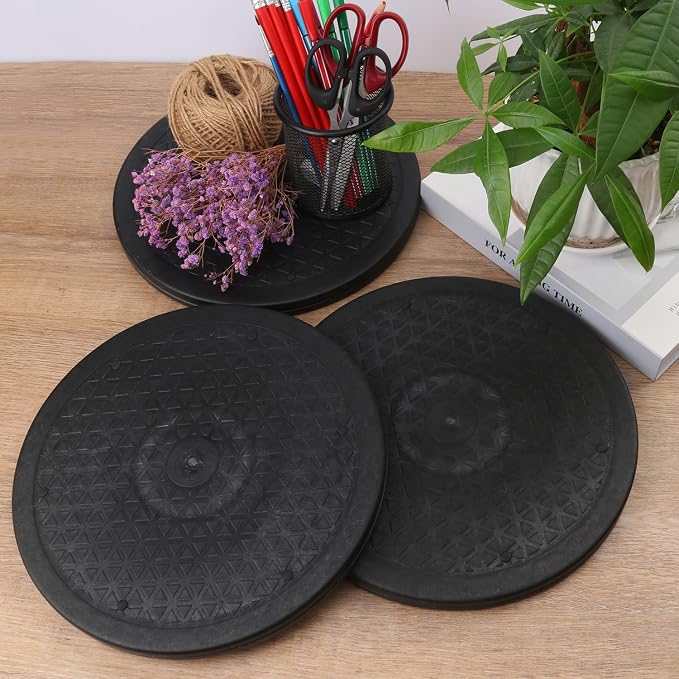 8 Pack 10 Inch Lazy Susan Turntable, Heavy Duty Lazy Susan Turntable Organizer, Premium 10 Inch Rotating Swivel Stand for Table Top, Kitchen, and More - Image 5