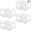 Vtopmart 8 Pack Pull Out Bathroom Under Sink Organizer (S-Standard) | Slide-out drawers, Multi-purpose storage, Clear visibility, Easy Set-up by Vtopmart