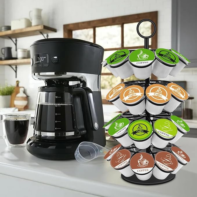 KIMIUP Coffee Pod Holder, K Cup Organizer Compatible with K-Cups(36 Pods) | Kitchen Detachable Coffee Pod Organizer for Countertop, Spins 360-Degrees - Image 6