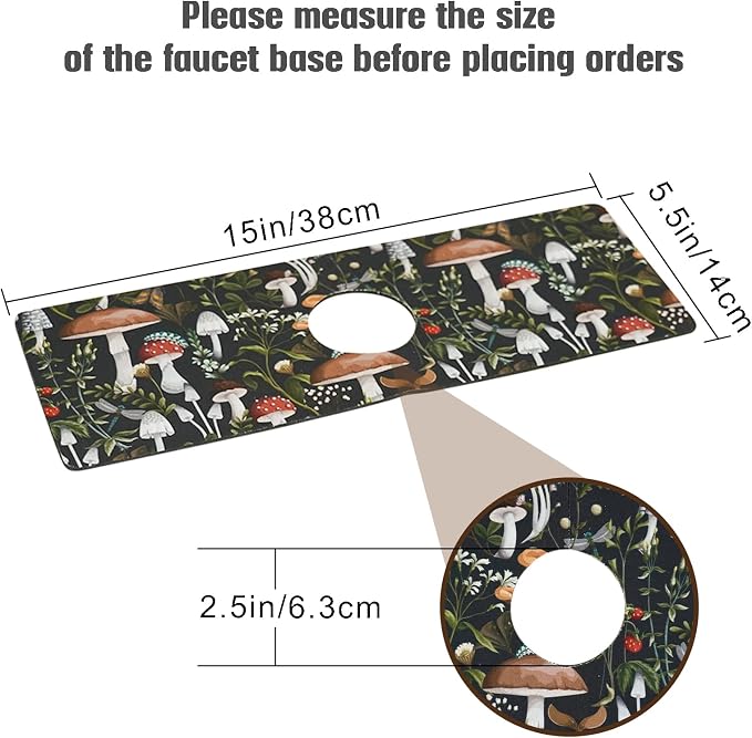 Sink Faucet Absorbing Mat, 2 Pack Drying Mat Around Faucet Sink Splash Guard Behind Faucet Sinkmat For Kitchen Bathroom Island Rv 15 * 5.5 Inch (38 * 14 cm) - Image 4