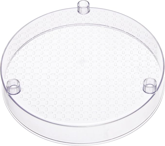 Amazon Basics Lazy Susan Turntable Organizer for Spices and Condiments, 9" Diameter, 2 Tier, Clear - Image 5