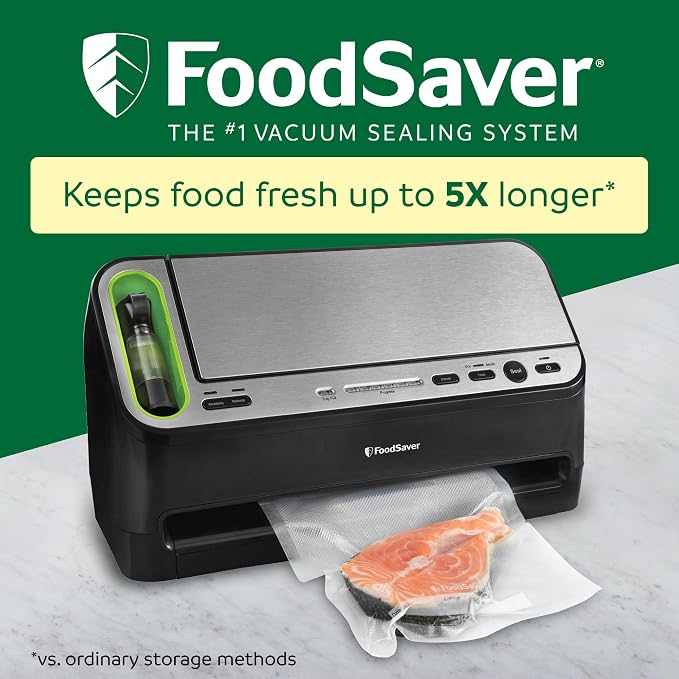 FoodSaver V4400 2-in-1 Vacuum Sealer Machine with Automatic Vacuum Sealer Bag Detection and Starter Kit - Image 3