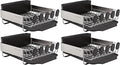 KitchenAid Compact, Space Saving Rust Resistant Dish Rack with Removable Flatware Caddy and Angled Self Draining Drainboard, 16.06-Inch, Black (Pack of 4) by Unknown