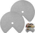 2 PCS 26.5" Lazy Susan Shelf Liner, Silicone Lazy Susan Liner, Non-Slip and Heat-Resistant, Dual Tier Pie Cut Organizer for Drawer Refrigerator Cupboard Cabinet Organizers(Gray) by Unknown
