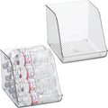 iDesign Plastic Water Bottle Organizer for Fridge, Clear, 2-Pack | Bottle Holder, For Kitchen and Pantry by iDesign