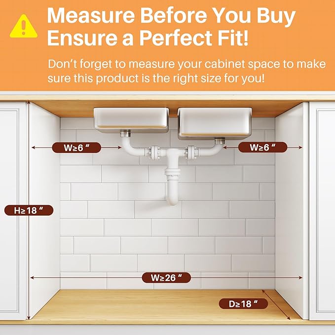 PXRACK Under Sink Organizer, 3-Tier 2-Pack Adjustable Height Pull Out Under Cabinet Organizer, Slide Out Thickened Metal Under Sink Storage for Kitchen Bathroom Laundry Pantry Organization, Black - Image 2