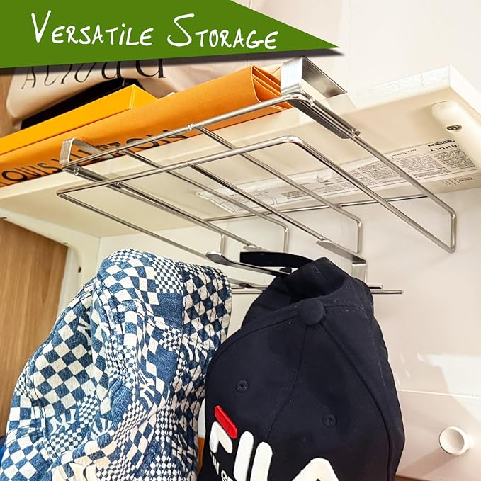 Under Cabinet Cutting Board Organizer, Stainless Steel 2 in1 Pot Lid & Chopping Board Rack, Cutting Board Storage, Kitchen Pot Lid Holder, Under Cabinet Shelf for Home Kitchen Utensils, Paper Towel - Image 7