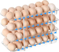 Egg Holder,4 Tier Clear Organizer with Auto-Roll Design, Adjustable Height Egg Storage Container Holds Up to 56 Eggs for Refrigerator,Kitchen Cabinet by STORICANS