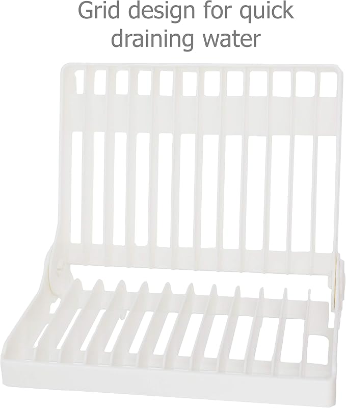 EIKS Foldable Drying Rack for Vegetable Fruit and Tableware | Kitchen Sink Organizer, Perfect for Storage and Draining Dinnerware and Glassware - Image 4