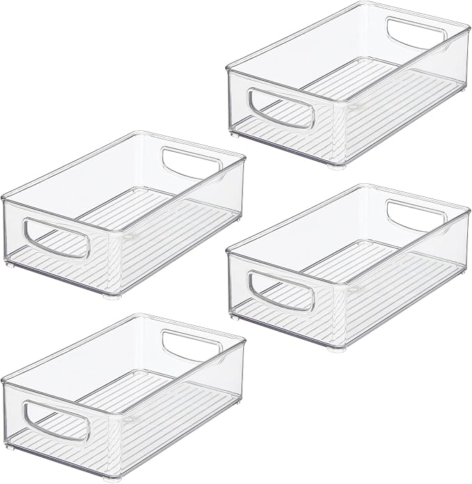 iDesign Stackable Pantry Bin with Handles, Set of 4, Clear | Kitchen Storage, Made in USA - Image 9