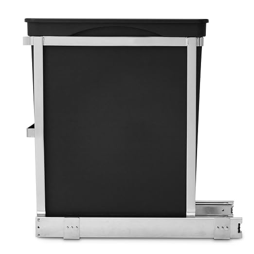 simplehuman Under Counter Pull-Out Can, 30L / 8 Gallon In-Cabinet Trash Can, Heavy-Duty Steel Frame, Commercial-Grade Ball-Bearing Tracks, Hides Trash Inside the Cabinet - Image 3