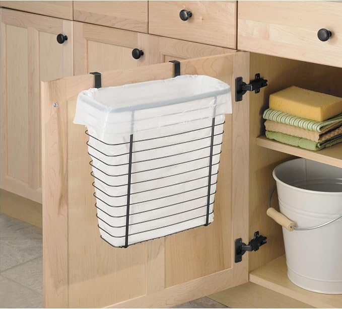 iDesign Metal Over-the-Cabinet Basket for Kitchen Storage - Matte Black - Image 3
