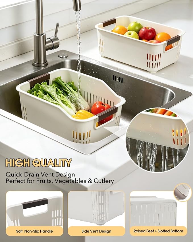 3 Pack PP Organizer with Wheeled Storage box for Kitchen Cabinet Bin | 3 pack organizer kitchen, laundry, garage at once; organizer with rolling wheels glide out from high cabinets easily - Image 6