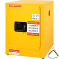 VEVOR Flammable Cabinet 17" x 17" x 22", 12 GalCold-Rolled Steel Flammable Liquid Storage Cabinet, Explosion Proof with 1 Adjustable Shelf 1 Door for Commercial Industrial Use, Yellow by VEVOR