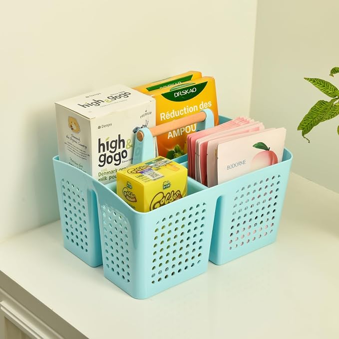 Portable Shower Caddy Basket with 3 Compartments and Handle, Dark Gray | Plastic Divided Cleaning Caddy Organizer for Laundry Rooms, Garages, Bathrooms, RVs, Cabinets and Under-Sink Storage - Image 9