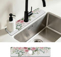 Faucet Mat for Kitchen Sink Watercolor Floral Pink Flowers Sink Splash Guard Behind Faucet Soft Diatom Mud Material Non-slip Easy to Clean for Bathroom & Kitchen 24"X5.5" by Unknown