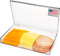 Pikanty Large Deli Meat Container for Refrigerator — Holds 3 Packs of Bacon, Cold Cuts, Sliced Cheese, Ham, Turkey or Salami, Airtight Hinged Lid, Dishwasher and Freezer Safe, Made in USA by Pikanty