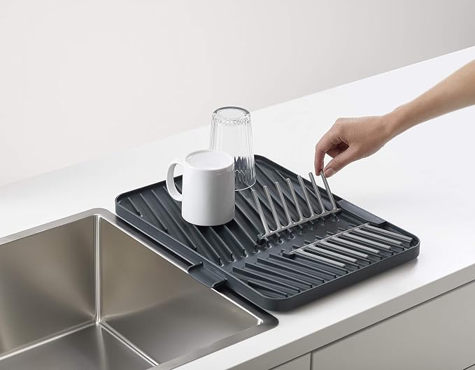 Joseph Joseph Flip-Up Drain Board with Foldable Dish Rack, One-size, Gray - Image 5