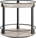 Lazy Susan Organizer, Rotating Spice Rack, 2 Tier Spice Turntable Organizer, Industrial Turntable Spice Holder, for Kitchen Countertop and Cabinet, Compact and Versatile, Greige SR22BG by Yatiney